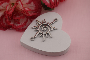 Słońce / łącznik / stal chirurgiczna / 35x25mm / srebrny / 1szt