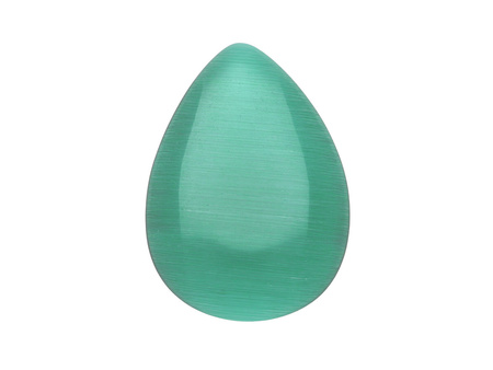 Kocie oko / kaboszon / kropla / 18x25x3.5mm / zielony / 4szt