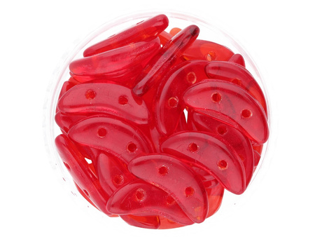 CZECHMATES™ / koraliki szklane / Crescent / 3/10mm / Transparent / Siam Ruby / 5g