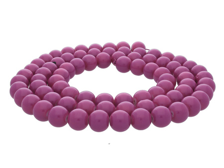 Koraliki powlekane / kula / 10mm / ciemny jagodowy / 85szt