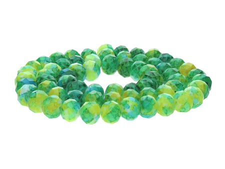 Candy™ / rondelle / 4x6mm / zielono-żółty / 140szt