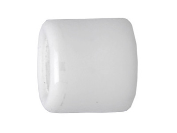 Koraliki ceramiczne / walec / 17x15.5x15.5mm / kolor biały / otwór 9.5mm / 2szt