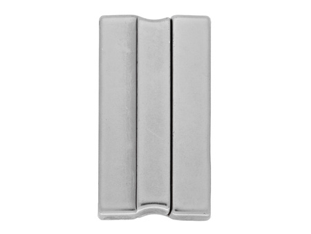 Zapięcie magnetyczne szerokie z paskiem / 20x37x7mm / satynowy czarny / otwór 35x3.5mm / 1szt