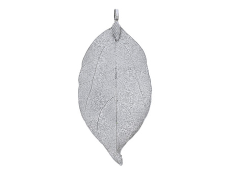 Liść ażurowy / miedziany / zawieszka / 85x36x4mm / czarny / 1szt