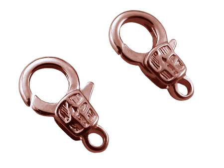 Karabińczyk ozdobny ze wzorem 17x10mm / kolor antyczny miedziany / otwór 2mm / 1szt