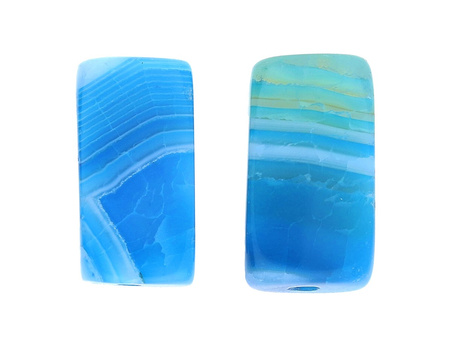 Agat / prostopadłościan / 20x10x10mm / niebiesko-biały / 2szt