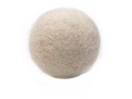 Koraliki filcowe, białe / kula / 40mm / 1szt