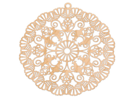 Rozeta / zawieszka filigranowa / stal nierdzewna / 50x47x0.3mm / ciemny KC Gold / 1szt