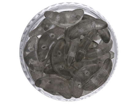 CZECHMATES™ / koraliki szklane / Crescent / 3/10mm / Transparent / Lilac Gray / 5g