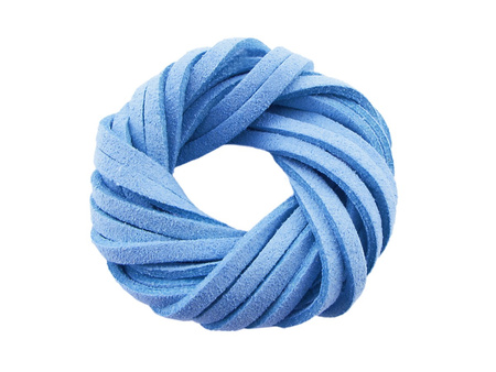 Rzemień ekologiczny, zamszowy 3x1.5mm / lazurowy / 95cm