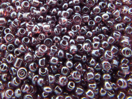 Koraliki szklane drobne, Transparent Lustered / amethyst / 2,3mm / otwór round / 20g