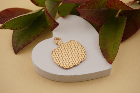 Dynia pomarańczowa / zawieszka emaliowana / 23x20mm / metal / złoty / 1szt