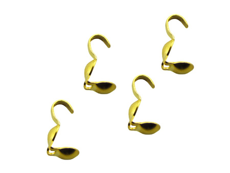 Łapaczki męskie, żelazne 8mm / kolor złoty / otwór 1mm / 60szt