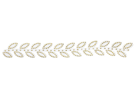 soRock™ / rzemień zamszowy, płaski / listki z dżetami / 25x2mm / kolor biały / 21 listków