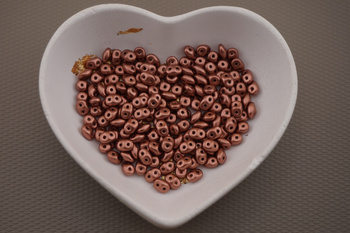 SuperDuo™ / 2.5x5mm / Matte - Metallic Bronze Copper / 10g