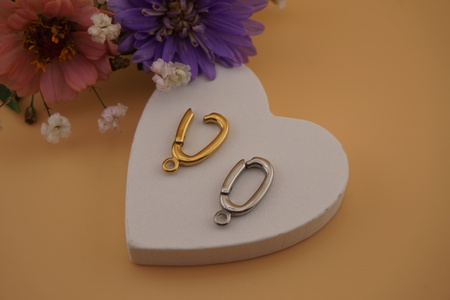 Krawatka odpinana / stal chirurgiczna / 8,5x17,5mm / pozłacany 18K / 1szt