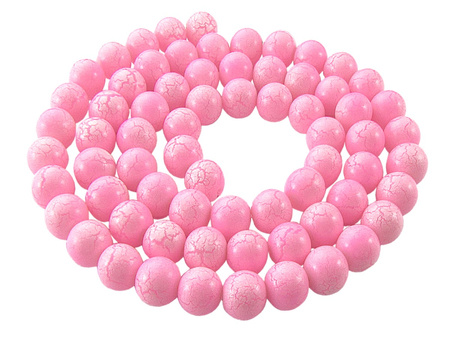 Koraliki DECO / różowy / 12mm / otwór 1.3mm / 70 koralików