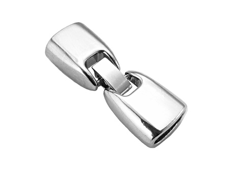 Zapięcie metalowe, ozdobne / na klips / kolor srebrny / 30x10x8mm / otwór 8x5mm / 1 szt.