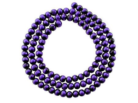 Koraliki Cosmic™ kula 6mm / fioletowy, czarny / otwór 1mm / 1 sznur / 145 koralików