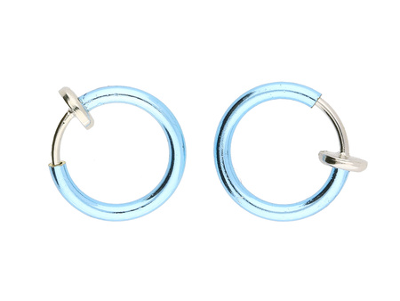 Bigle kółka / fake kolczyk / stal chirurgiczna / 12mm / niebieski / 2szt