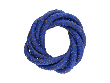 Rzemień naturalny / okrągły / pleciony / 3mm / chabrowy / 20cm