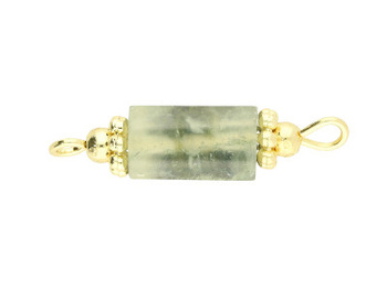 Prehnit / łącznik / 25x7mm / zielony, czarny / 1szt