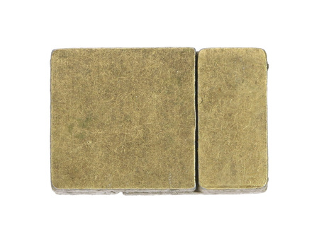 Zapięcie magnetyczne prostokątne / 20x13x5.5mm / kolor antyczny brąz / otwór 10x3mm / 1szt