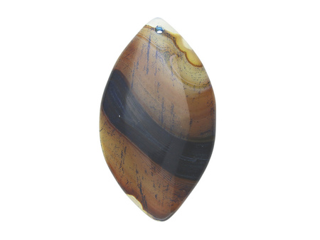 Agat / zawieszka / markiza / 56x32x7mm / brązowy / 1szt