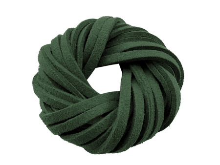 Rzemień ekologiczny, zamszowy 3x1.5mm / zielony, ciemny szmaragdowy / 95cm