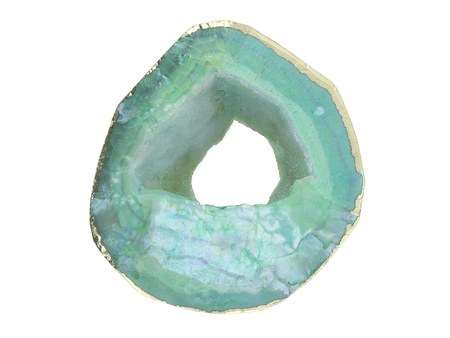 Agat druzy / w okuciu / plaster nieregularny / 60x53x14mm / zielony / 1szt