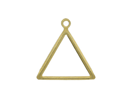 Trójkąt z uchwytem / baza geometryczna / mosiądz / 15x15mm / 8szt