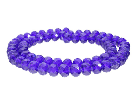 CrystaLove™ / kryształki szklane / rondelle / 9x12mm / granatowy / transparentny / 70szt