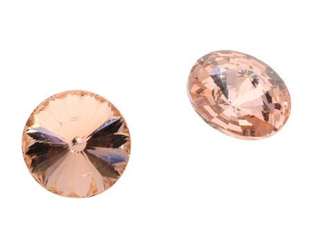bonny™ / kryształy szklane / rivoli / 14mm / Peach / 8szt