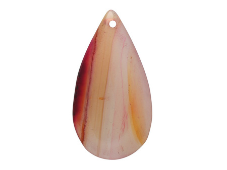 Agat / zawieszka / kropla / 57x30x8mm / różowo-pomarańczowy / 1szt