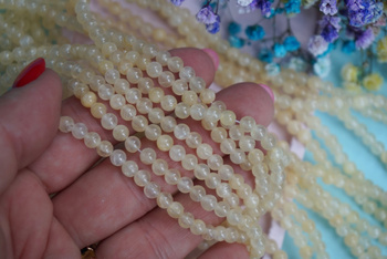 Jadeit Golden Silk / kamień naturalny / kula / 4mm / żółty / około 90szt