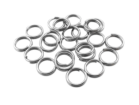 Kółka podwójne / sprężynki / 6mm / srebrny / drut 0.7mm / 300szt