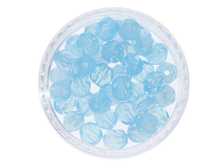 Firepolish™ / 4mm / Milky / Aquamarine / 40szt