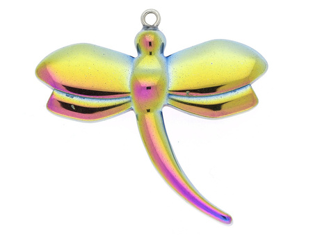 Hematyt / ważka zawieszka / 48x48x7mm / Opalescent / 1szt