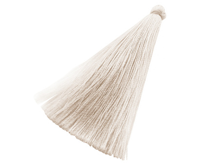 Chwost z nici wiskozowych / z połyskiem / 65mm / kolor platynowy / grubość główki 7mm / 1szt