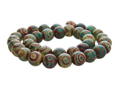 Agat Tybetański / kula / 8mm / brązowy / 46szt
