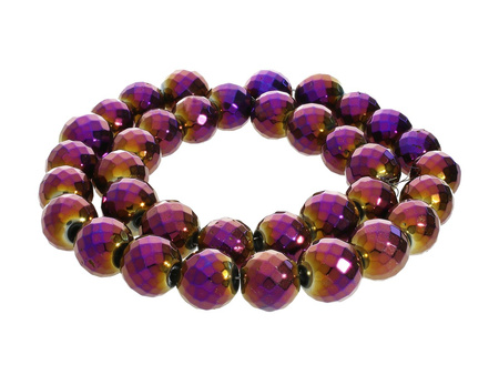 Hematyt / kula fasetowana / 9mm / Volcano / 43szt