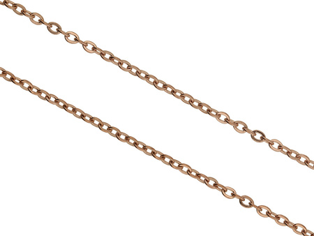 Łańcuszek Rolo / stal nierdzewna / 2x1.5mm / drut 0.3mm / rose gold / 1m