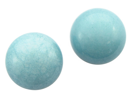 Jadeit zielony kaboszon koło 20mm / kolor pastelowy morski / 1szt