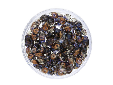 SuperDuo™ / 2.5x5mm / Luster Bronze / Black Diamond / 10g / ~140szt
