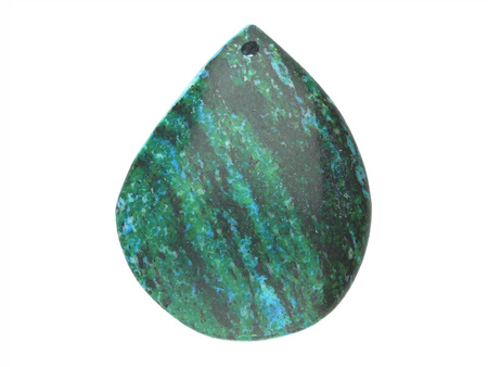 Chryzokola / zawieszka / kropla / 44x35x8mm / 1szt