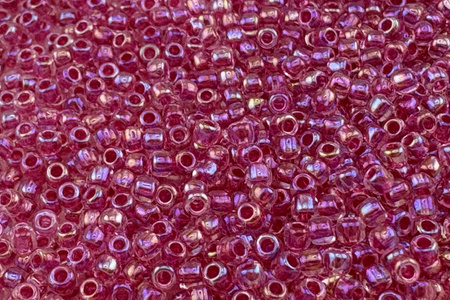 TOHO™ / Round / 11/0 / Inside-Color Luster Crystal/Hot Pink-Lined / 10g