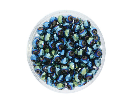 CrystaLove™ / kryształki szklane / rondelle / 3x4mm / emerald / lustrzany / 147szt