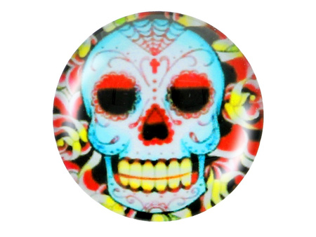 Kaboszon szklany z grafiką K20 PT1201 / multikolor / 20mm / 2szt