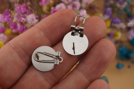 Sztyfty z zapięciem / stal chirurgiczna / 15mm / srebrny / 2szt