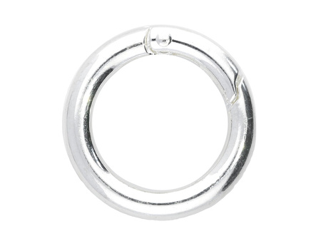 Zapięcie okrągłe, gładkie / 25x25x4mm / kolor jasny srebrny / 1szt